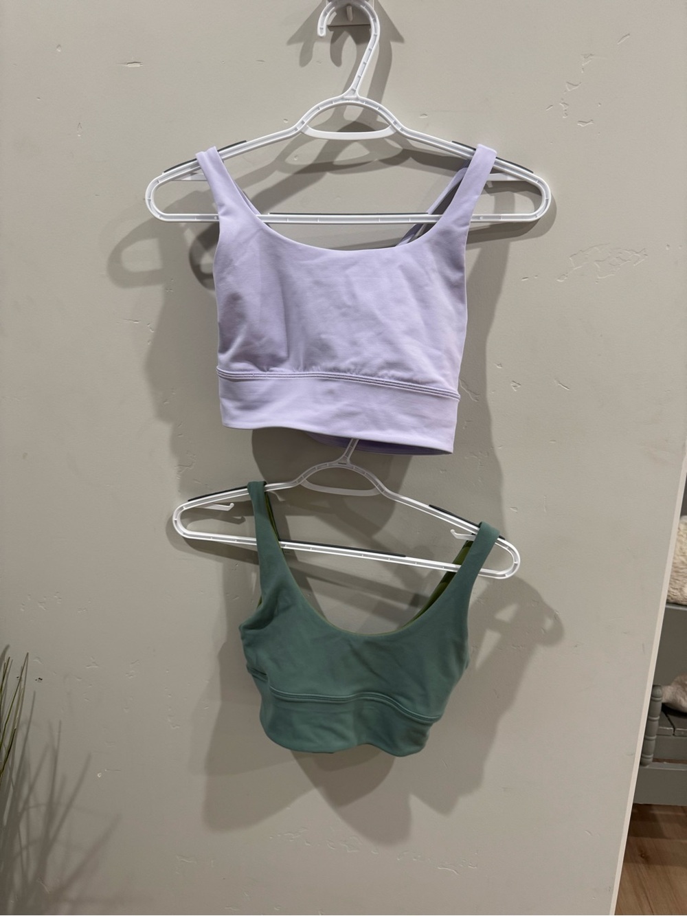 lululemon athletica Lavender and Sage Green Sports Bras size 4